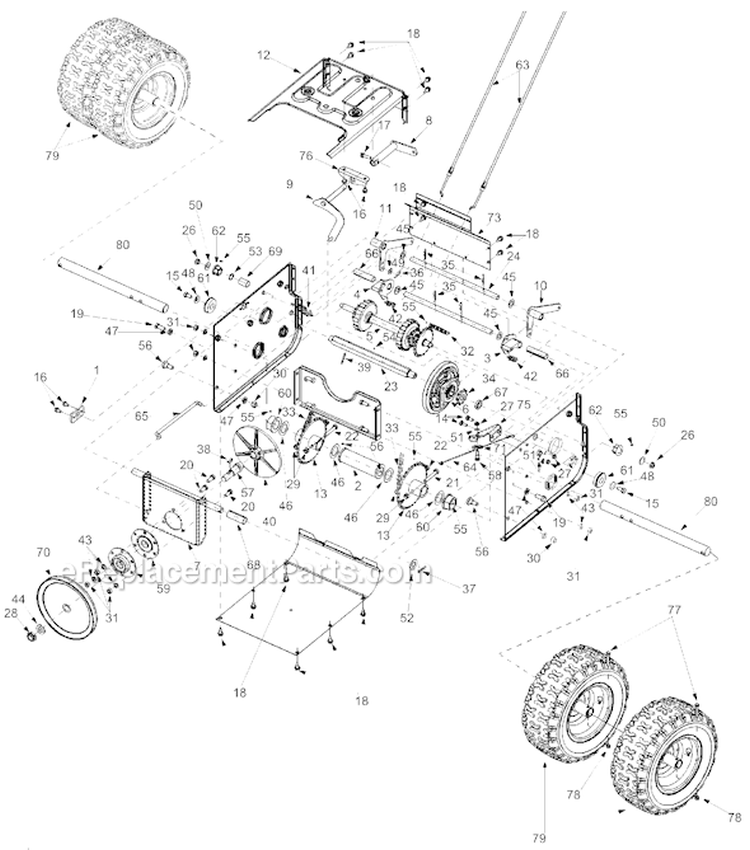Page A Diagram and Parts List for 31AE993J401 2002 Yard Man Snow Blower
